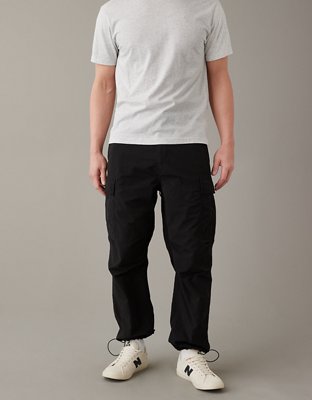 Men's Loose Cargo Parachute Pants, Men's Bottoms