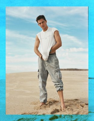 PacSun Blue Balloon Cargo Pants