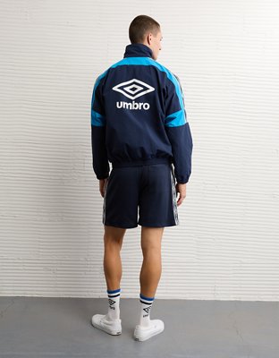 Мужские шорты American Eagle AE x Umbro Mesh, цвет: Тёмно-синий — фото 3