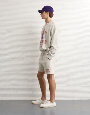 Мужские шорты American Eagle AE LSU Tigers Cotton, цвет: Меланжевый морозный — фото 5