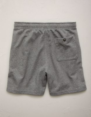 Мужские шорты American Eagle AE77 French Terry Deck, цвет: Меланжевый серый — фото 4