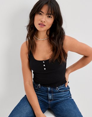 Женские топы American Eagle AE Henley True Tank — фото 4