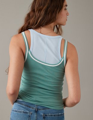 Женские топы American Eagle AE Ribbed Graphic Tank Top — фото 2