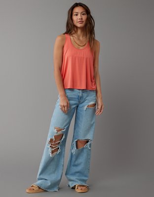 Женские топы American Eagle AE Soft & Sexy Sleeveless Swing Tank Top — фото 3