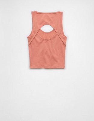 AE Open Back Cropped Tank Top