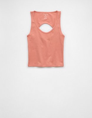 AE Open Back Cropped Tank Top