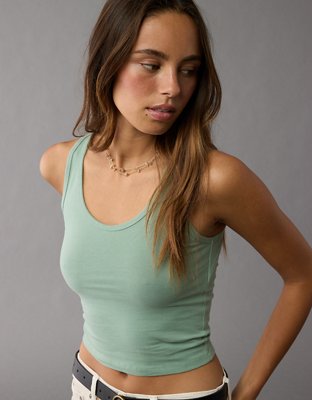 AE Open Back Cropped Tank Top