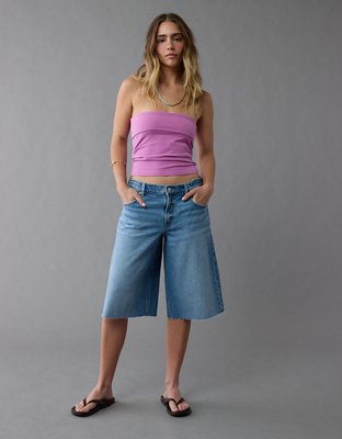 AE It Knit Foldover Tube Top