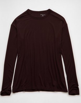 ace long sleeve shirt ダークブラウン AE Soft & Sexy Long Sleeve T-Shirt | AE