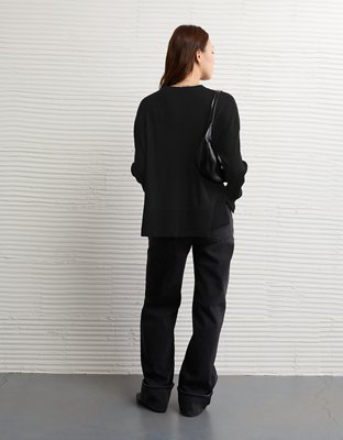 AE Long Sleeve Plush Crew Neck Top