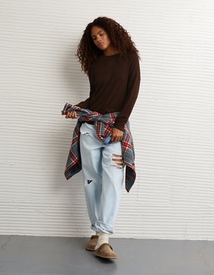 AE Long Sleeve Plush Crew Neck Top