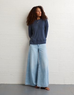 AE Long Sleeve Plush Crew Neck Top