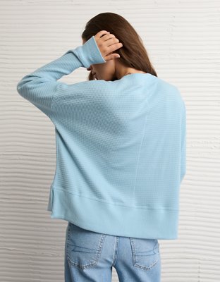 AE Long Sleeve Plush V-Neck Top