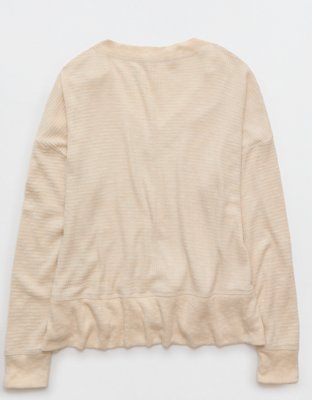 AE Long Sleeve Plush V-Neck Top
