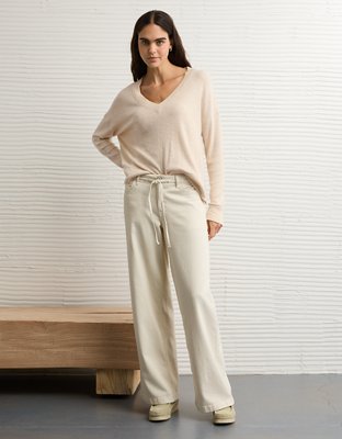 AE Long Sleeve Plush V-Neck Top