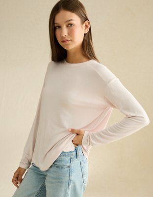 AE Soft & Sexy Playera Manga Larga de Fit Relajado