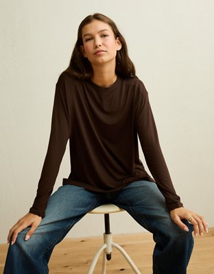 AE Soft & Sexy Relaxed Fit Long-Sleeve T-Shirt | American Eagle