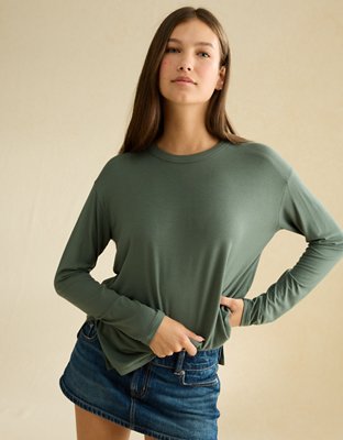 AE Soft & Sexy Relaxed Fit Long-Sleeve T-Shirt