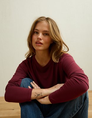AE Soft & Sexy Relaxed Fit Long-Sleeve T-Shirt | American Eagle