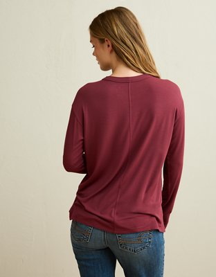 AE Soft & Sexy Relaxed Fit Long-Sleeve T-Shirt | American Eagle