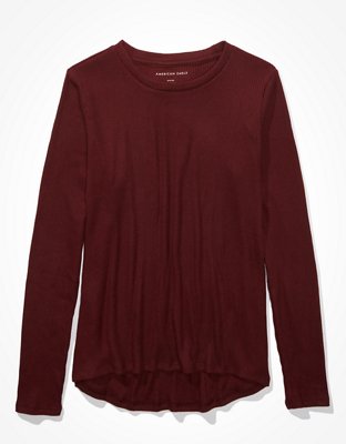 Женские футболки American Eagle AE Soft & Sexy Plush Long Sleeve T-Shirt — фото 3