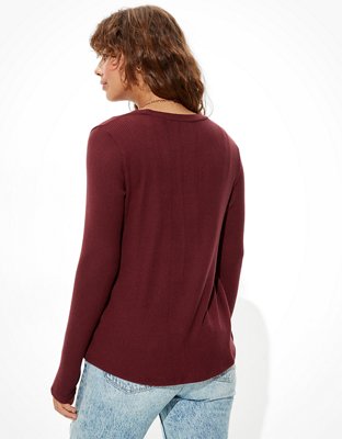Женские футболки American Eagle AE Soft & Sexy Plush Long Sleeve T-Shirt — фото 2