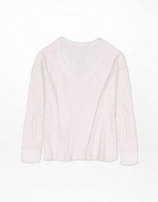 AE Soft & Sexy Plush Long-Sleeve V-Neck T-Shirt