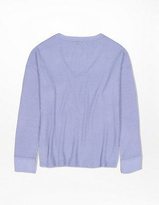 AE Soft & Sexy Plush Long-Sleeve V-Neck T-Shirt