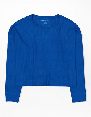 Женские футболки American Eagle AE Soft & Sexy Plush Cropped Long-Sleeve T-Shirt — фото 3