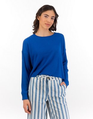 AE Soft & Sexy Plush Cropped Long-Sleeve T-Shirt