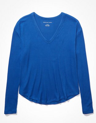 Женские футболки American Eagle AE Long-Sleeve Plush T-Shirt — фото 3