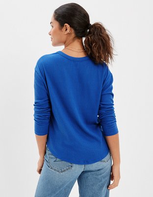 Женские футболки American Eagle AE Long-Sleeve Plush T-Shirt — фото 2