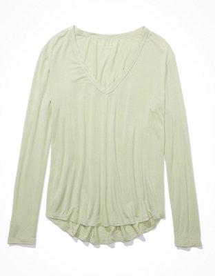 AE Soft & Sexy T-shirt extragrande manga larga con bolsillo