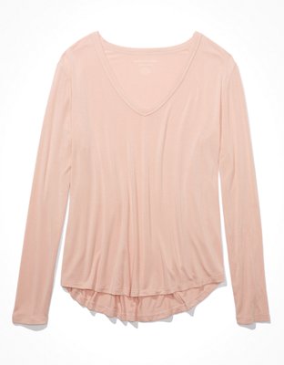 AE Soft & Sexy T-shirt extragrande manga larga con bolsillo