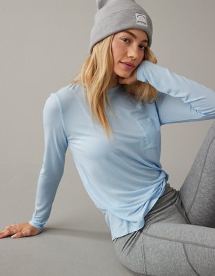 AE Soft & Sexy Short-Sleeve Scoop Neck Ribbed T-Shirt