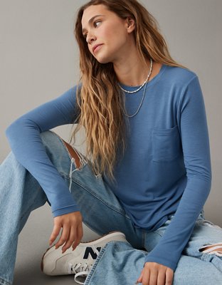 AE Soft & Sexy Long-Sleeve Pocket Tee