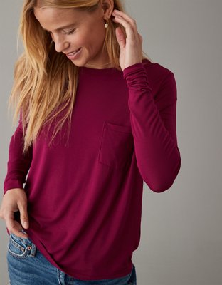 AE Soft & Sexy Long-Sleeve Pocket Tee