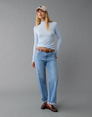 AE Soft & Sexy Long-Sleeve Mock Neck T-Shirt