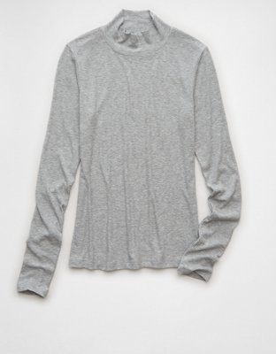 AE Soft & Sexy Mock Neck Long-Sleeve T-Shirt