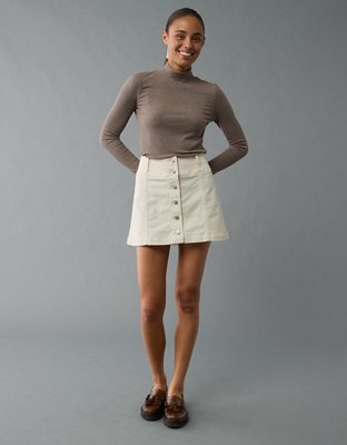 AE Soft & Sexy Long-Sleeve Mock Neck T-Shirt