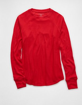 AE Plush Long-Sleeve Crew Neck T-Shirt