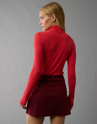 Женские футболки American Eagle AE Soft & Sexy Mock Neck Long-Sleeve T-Shirt — фото 2