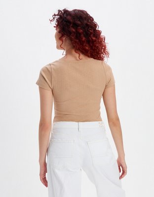 AE Scoop Neck Henley Tee