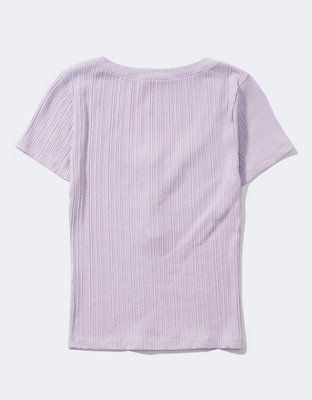 AE Scoop Neck Henley Tee