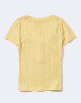 AE Scoop Neck Henley Tee