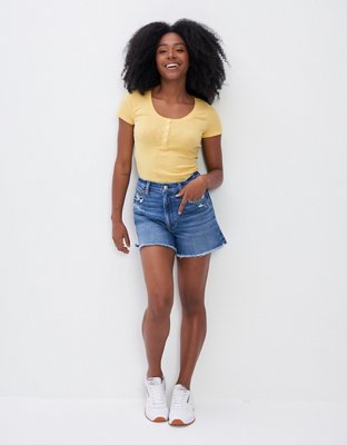 AE Scoop Neck Henley Tee