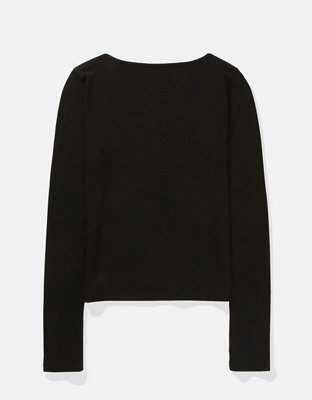 AE Long-Sleeve Henley Bodysuit