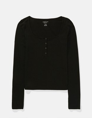 AE Body Manga Larga con Cuello Henley