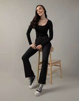 AE Long-Sleeve Henley Bodysuit