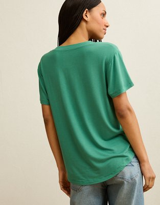 AE Soft & Sexy V-Neck T-Shirt | American Eagle